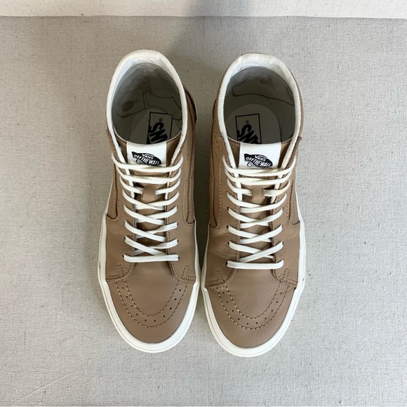 Vans - Off the Wall Sk8-Hi Tapered Soft Leather Hi-Top Sneakers - Size M8/W9.5 - Picture 9 of 16